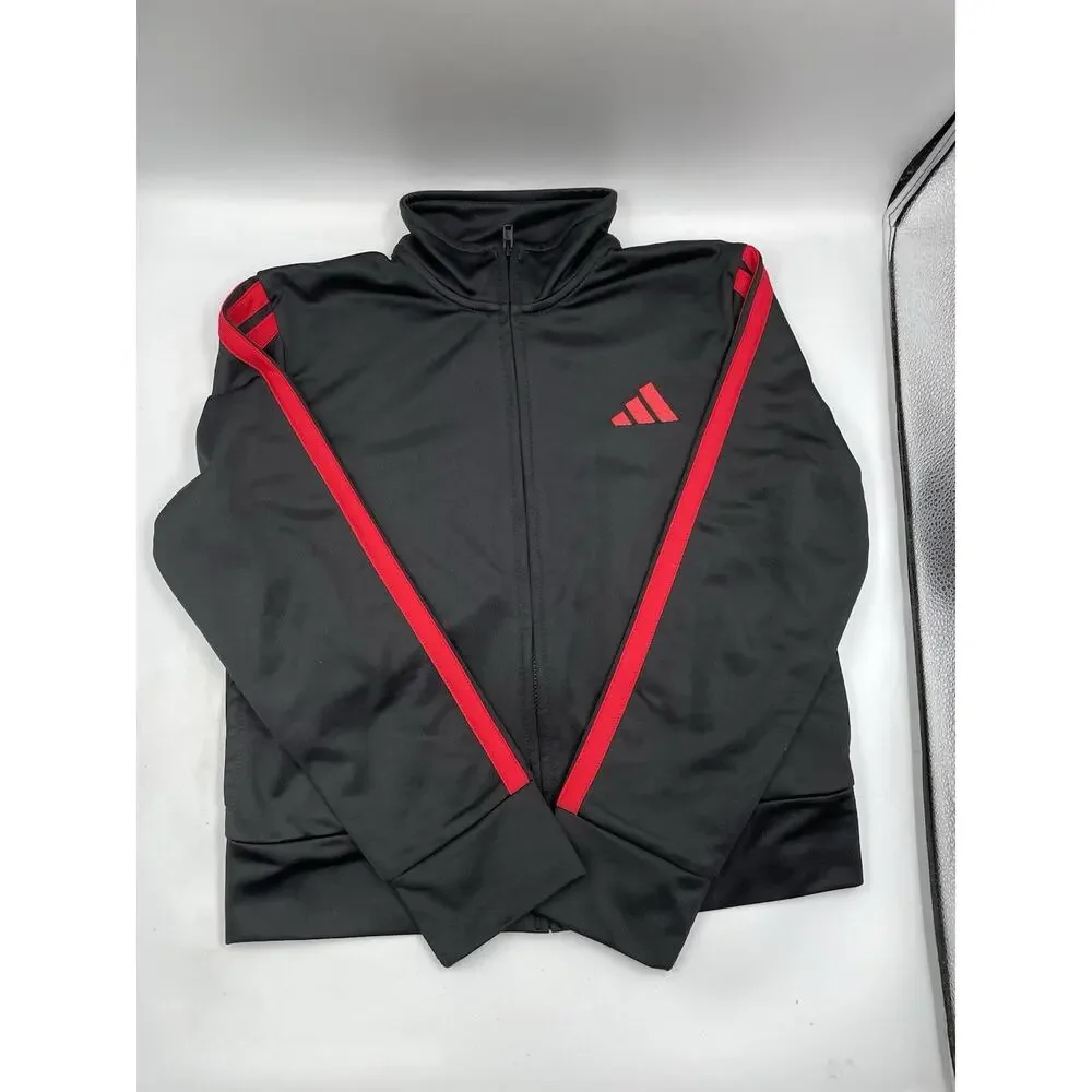 adidas boys Zip Front Classic Tricot Jacket and Track Pants Set Size Small